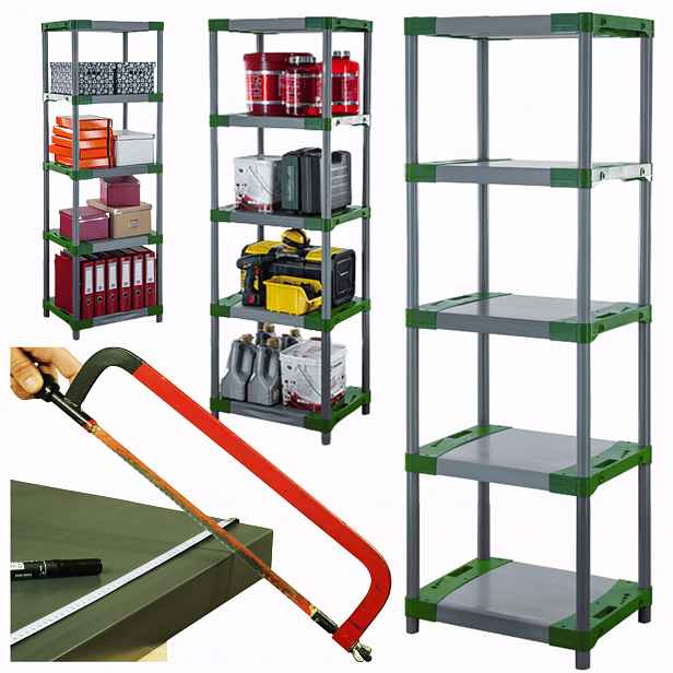 Plastový stojan do sklepa 180x80x46 Eco Voděodolný, Pevný