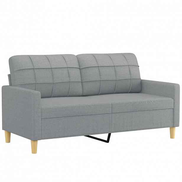 vidaXL 2místná pohovka světle šedá 140 cm textil