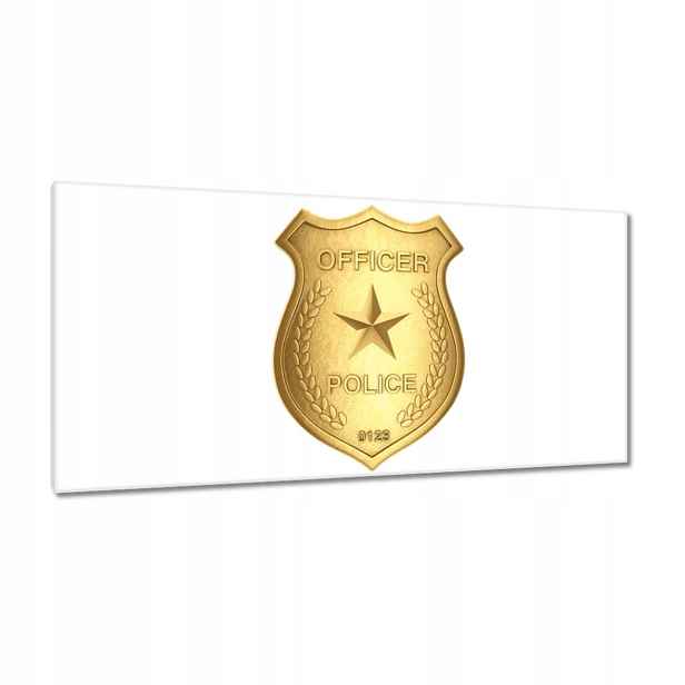Obrazy 115x55 Zlatý odznak policisty