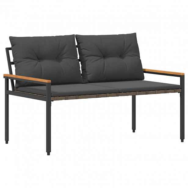 vidaXL Venkovní lavice 2 -Seater 116 x 67,5 x 72 cm polyratan