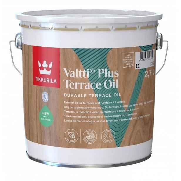Olej na terasy Tikkurila Valtti Plus Terrace Oil Clean 2,7L Barvy