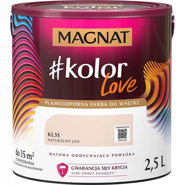 Barva latexová barva Magnat 5 l, přírodní len mat
