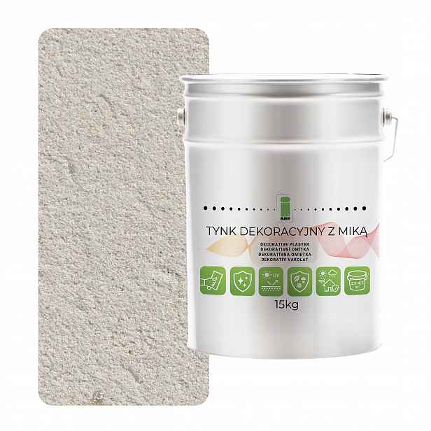 Dekorativní omítka s slídou béžová světlá Diamond Effect 15 kg Hydrofobní D804