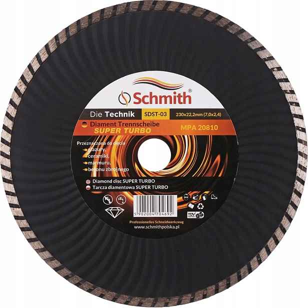Diamantový kotouč pro tvrdé materiály turbo 230 mm