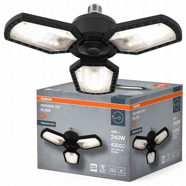 Led průmyslové svítidlo High Bay E27 40W 4000K 4300lm Blade Osram