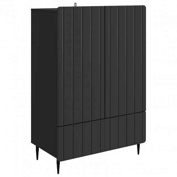 vidaXL Servírovací skříň Černá 66 x 34,5 x 97 cm Kompozitní dřevo