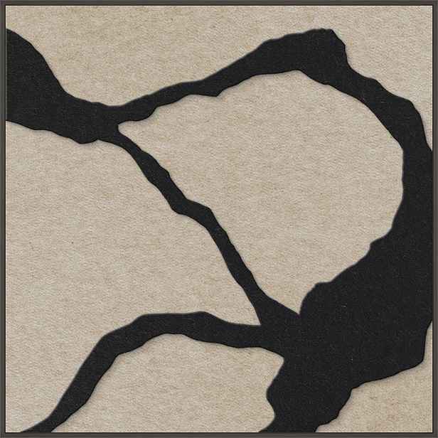 3D obraz s rámem/akustický 102x102 cm Quiet Friction 1 – Malerifabrikken