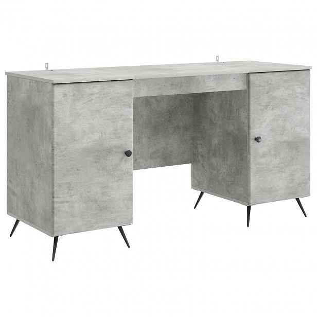 vidaXL Stůl Betonově šedá 142,5 x 50 x 75 cm Kompozitní dřevo