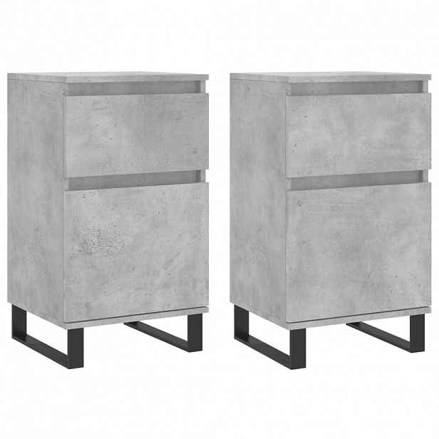 vidaXL Příborníky 2 ks betonově šedé 40 x 35 x 70 cm kompozitní dřevo