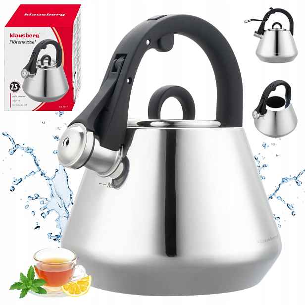 Konvice ocelová s píšťalkou Lesk Klausberg KB-7947 2,5 Lit. indukce Gaz