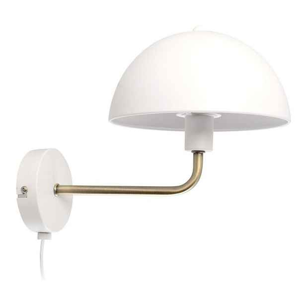 Nástěnná lampa v bílo-zlaté barvě Leitmotiv Bonnet, výška 25 cm