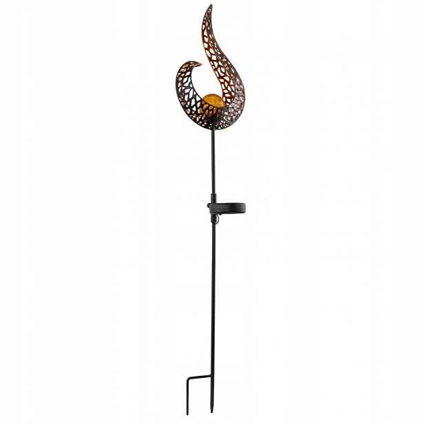 Solná lampa Solar Led Černá 90 cm IP44 Baterie Aa Globo Lighting