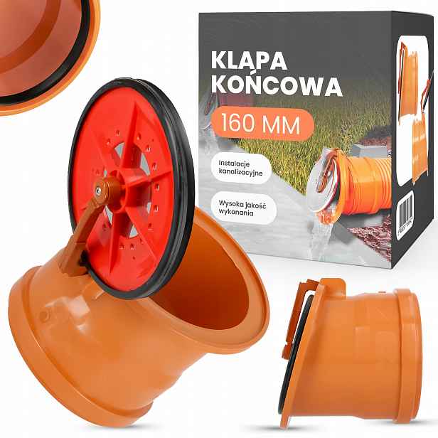 Zpětná klapka odtoku Pestan oranžová 160 mm