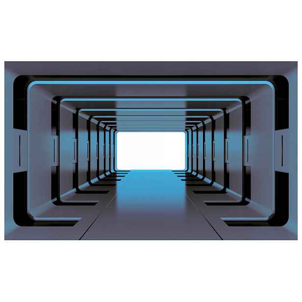 Fototapeta Geometrická chodba světla a perspektiva tunelu 200x140 lepidlo