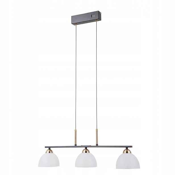 Lampa Zwis Led svítidlo Montiela Černá Kovová 3 Žárovky 15W 3000K Loft