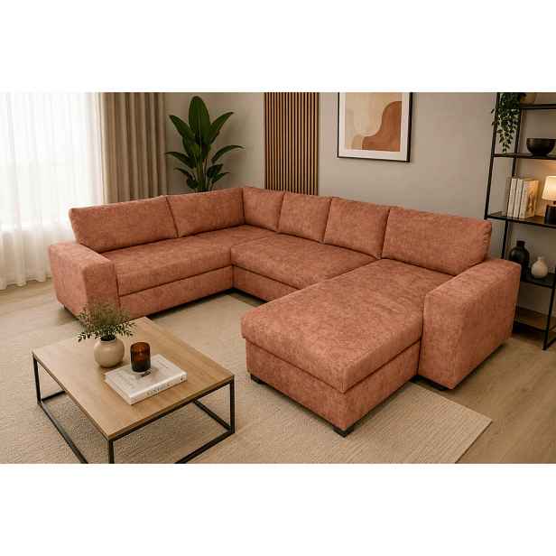 P & B SEDACÍ SOUPRAVA, textil, korály