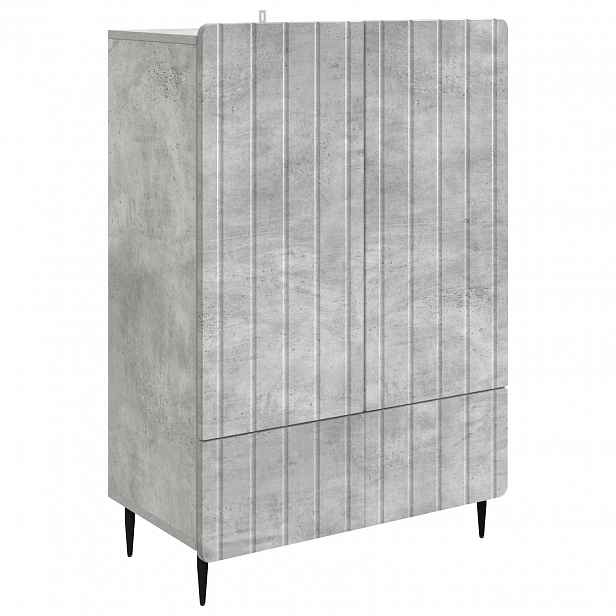 vidaXL Servírovací skříň Betonově šedá 66 x 34,5 x 97 cm