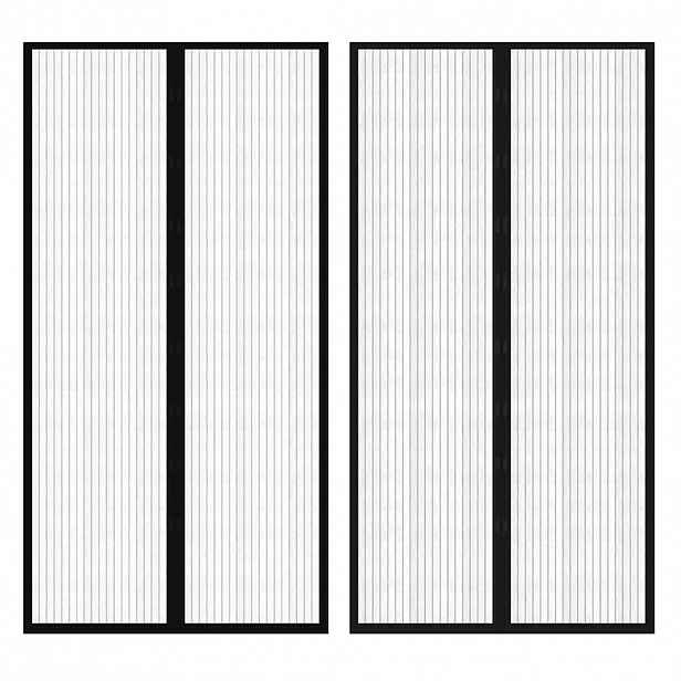 vidaXL Závěs do dveří proti hmyzu 210 x 100 cm magnetický černý