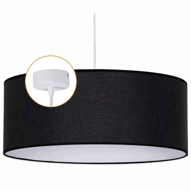 Závěsná lampa Abażur Černá 50 cm 1 x E27 Lustr stropní svítidlo se stínítkem
