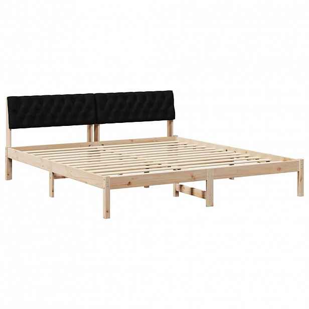 vidaXL Rám postele Hnědo-černá 180 x 200 cm Masivní borovicové dřevo