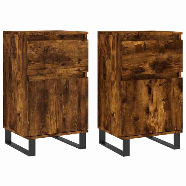vidaXL Příborníky 2 ks kouřový dub 40 x 35 x 70 cm kompozitní dřevo