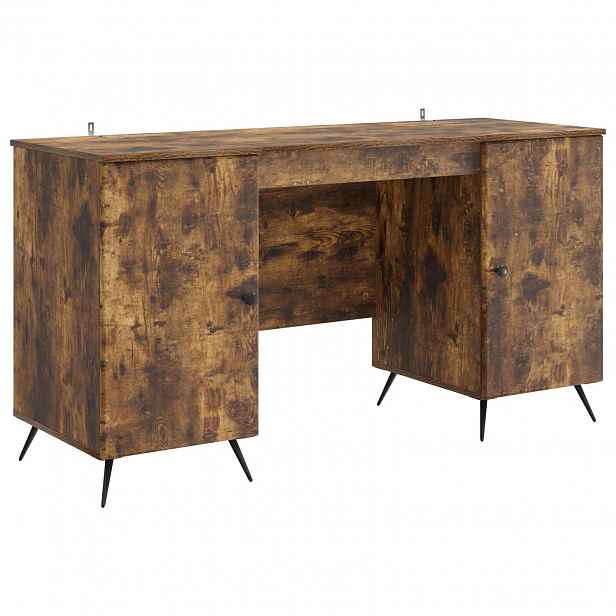 vidaXL Stůl Kouřový dub 142,5 x 50 x 75 cm Kompozitní dřevo