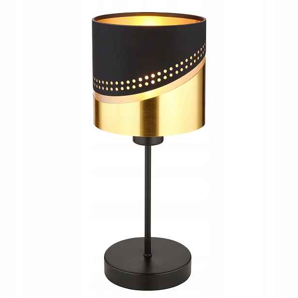Černá stolní lampa Or s teplým leskem do kanceláře i obývacího pokoje Globo
