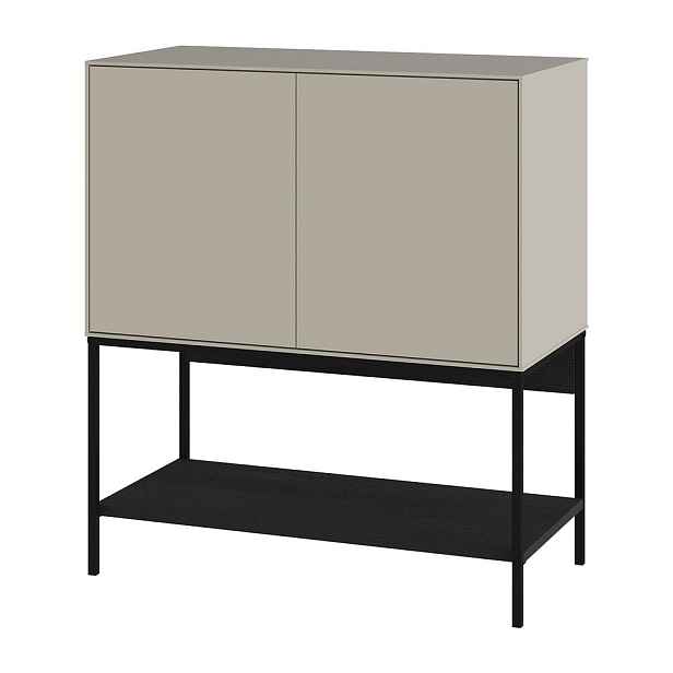 Černo-krémová skříňka 80x90x40 cm Amira – Marckeric