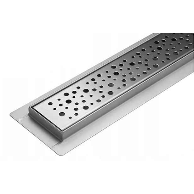 Lineární odtok 120 cm nízký 52 mm Otočný Sifon vzor Kapky