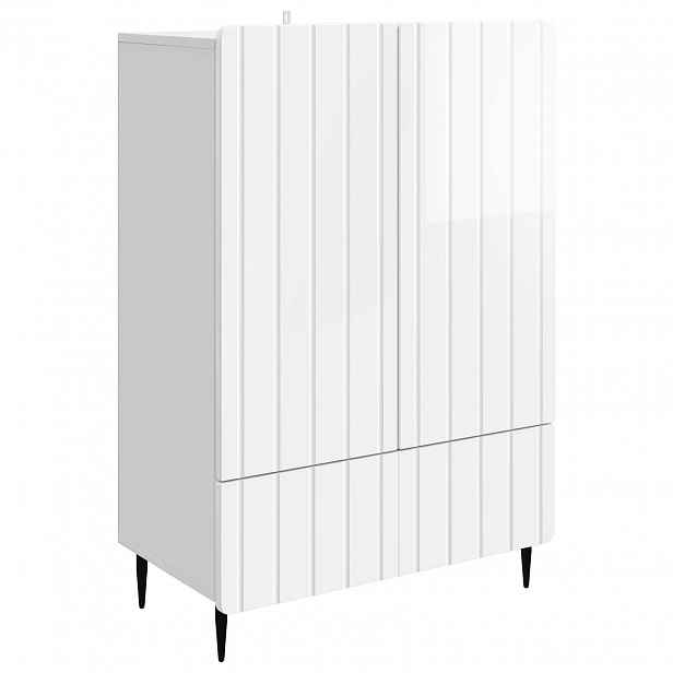 vidaXL Servírovací skříň Bílá s vysokým leskem 66 x 34,5 x 97 cm