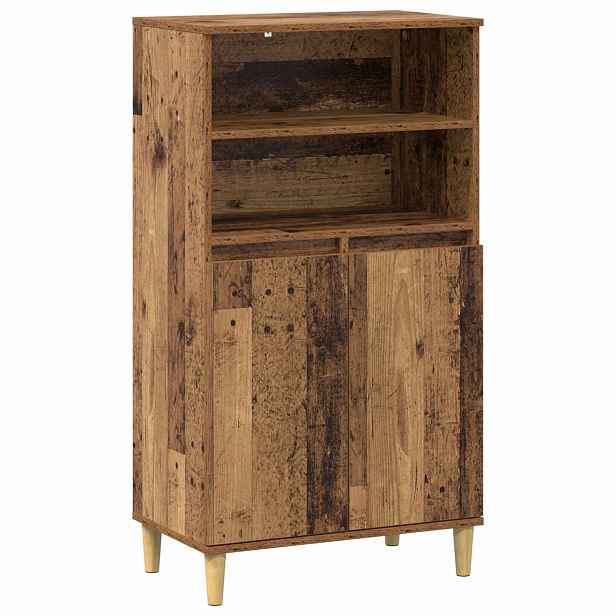 vidaXL Vysoký bufet Staré dřevo 60 x 36 x 110 cm Kompozitní dřevo