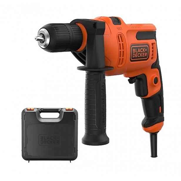 BLACK+DECKER - Příklepová vrtačka 500 W BEH200K-QS