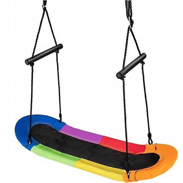Houpačka Costway 150 kg Výškově nastavitelná houpačka 123 x 45 cm