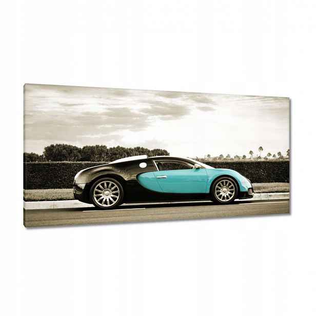 Obrazy 115x55 Tyrkysové Bugatti Auto