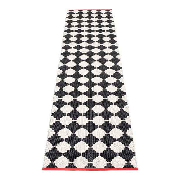 Černo-bílý vnitřní a venkovní běhoun 70x300 cm Marre Black Coral  – Pappelina