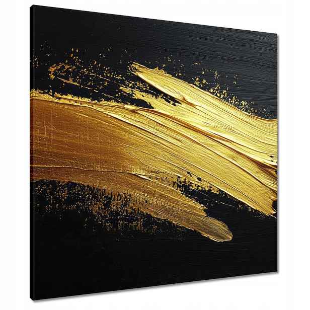 Obrazy 70x70 Zlaté šumění štětcem