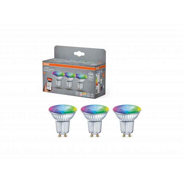 Osram Světelný zdroj »Smart Mat Par16«, 3 kusy (Gu10, Rgbw, 2700 K, stříbrná)
