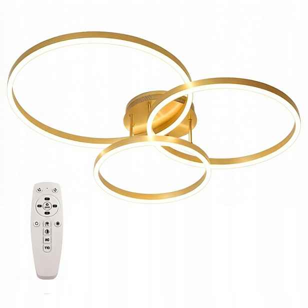 stropní svítidlo Led Zlatá Stmívatelná 82 CM S Dálkovým Ovládáním 60 W*2