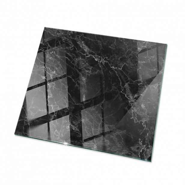TULUP SKLENĚNÁ DESKA 50x50 cm Mramorový vzor s žilkováním