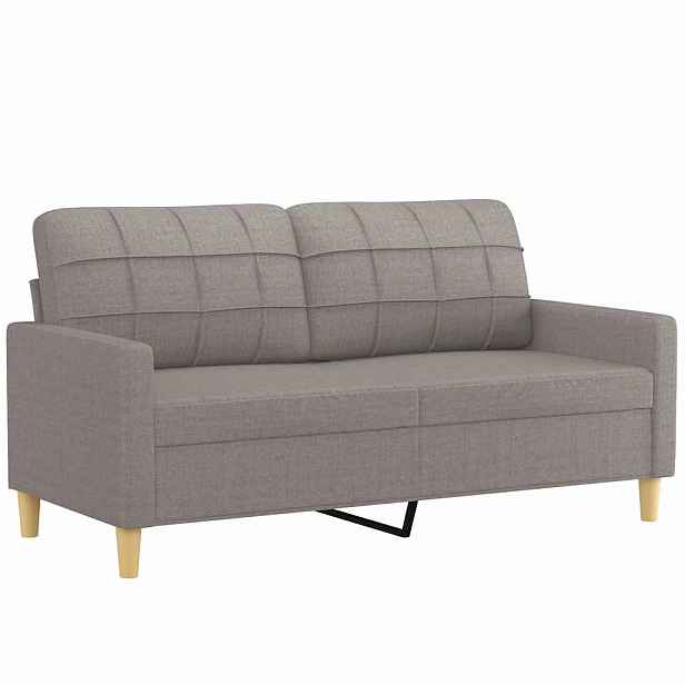 vidaXL 2místná pohovka taupe 140 cm textil