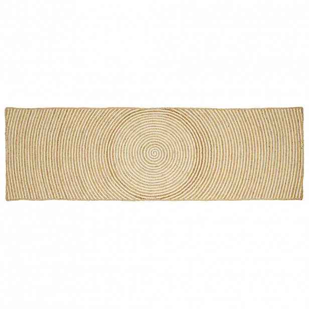 vidaXL Koberec do oblasti Přírodní a bílá 60 x 300 cm juta