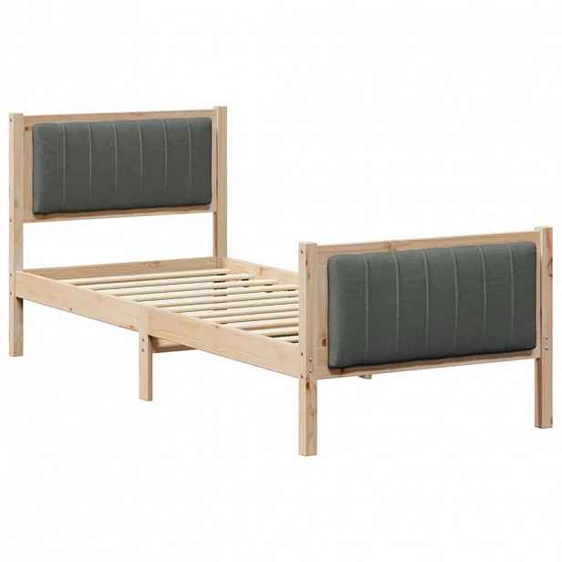vidaXL Rám postele s čelo hnědá a tmavě šedá 80 x 200 cm