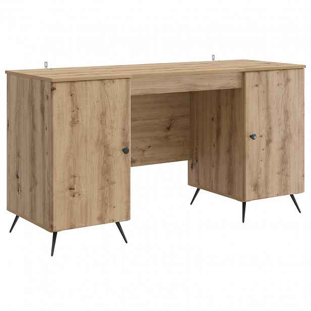 vidaXL Stůl Dub artisan 142,5 x 50 x 75 cm Kompozitní dřevo