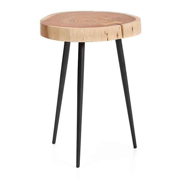 Kulatý odkládací stolek s deskou z akácie 35x35 cm Tanive – Kave Home