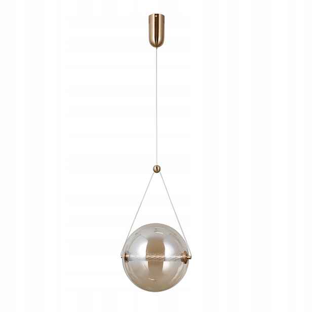Závěsná lampa Italux Rastia Ø25 cm Led 12W zlatá jantarová 3000K