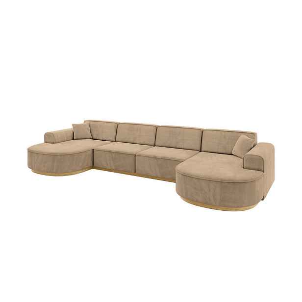 ALTDECOR SEDACÍ SOUPRAVA ve tvaru U MARI-U2-v2 388x171x83 Béžová Velur