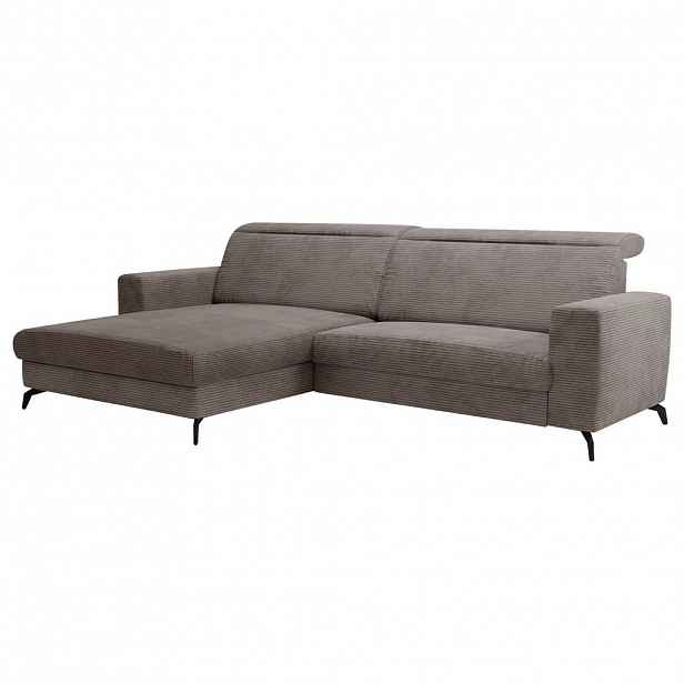Sit & More ROHOVÁ SEDAČKA, textil, šedohnědá
