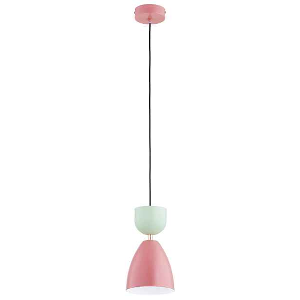Dekorativní závěsná lampa růžovo-zelená e27 15w entori Alfa