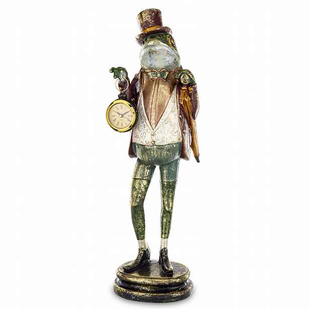 Figurka Žába s hodinkami Figurky Pierrot 45,5x14x10