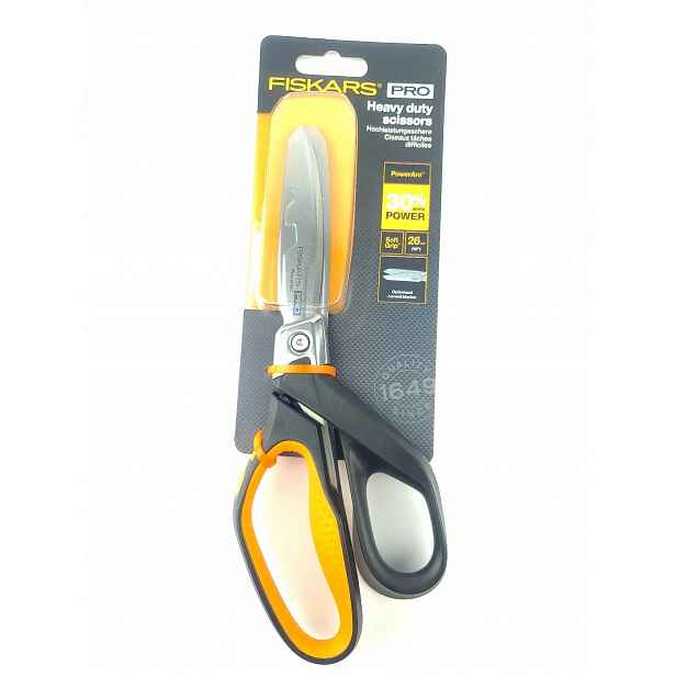 Fiskars 1027205 Nůžky pro těžké úkoly 26 cm Odolné lanové pásky Guma